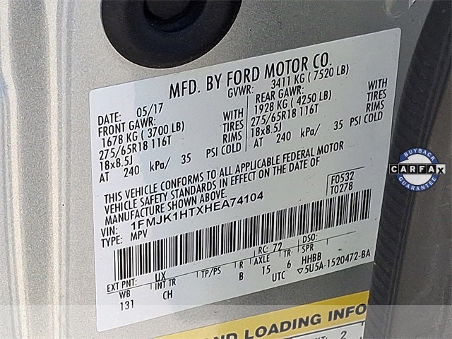 2017 Ford Expedition EL XLT