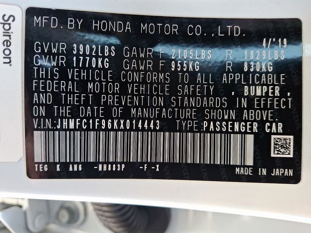 2019 Honda Civic Touring