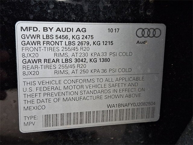 2018 Audi Q5 2.0T Premium Plus quattro