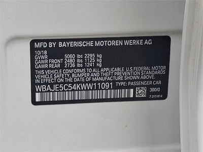 2019 BMW 5 Series 540i