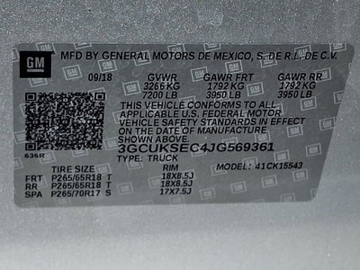 2018 Chevrolet Silverado 1500 LTZ 1LZ