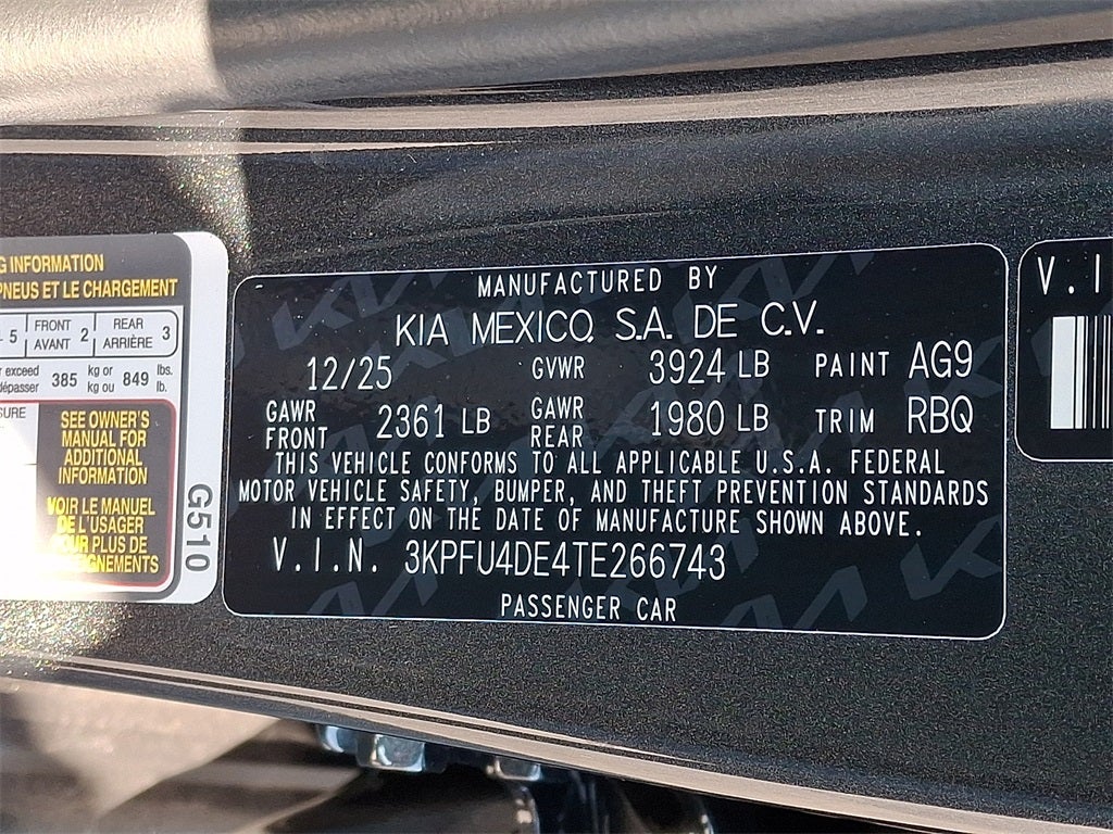 2026 Kia K4 EX