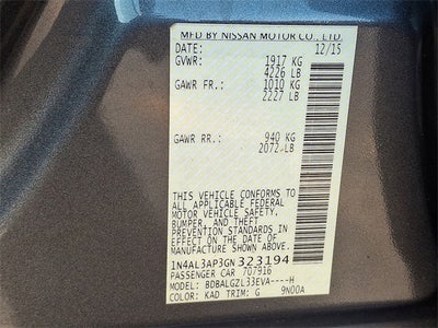 2016 Nissan Altima 2.5 S