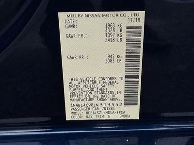 2020 Nissan Altima 2.5 SR