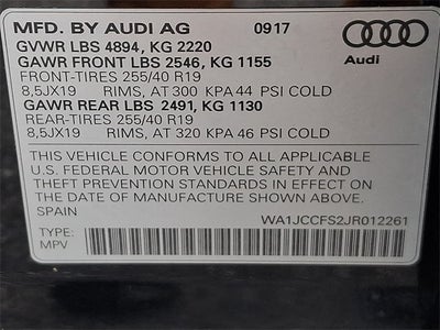 2018 Audi Q3 2.0T Premium Plus quattro