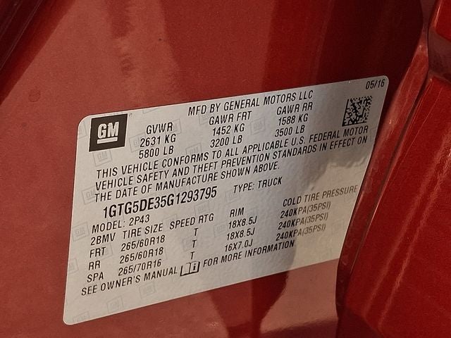 2016 GMC Canyon SLT