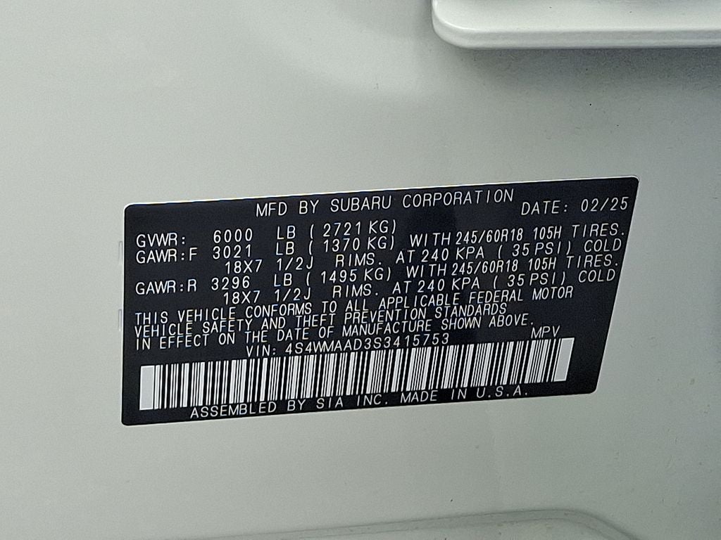 2025 Subaru Ascent Premium