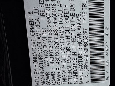 2023 Honda Ridgeline Black Edition