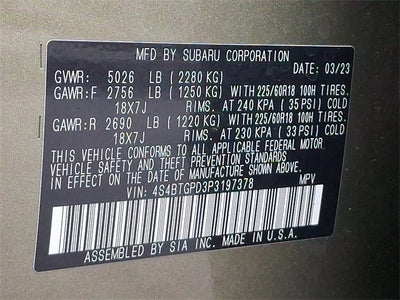 2023 Subaru Outback Touring XT