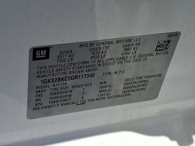 2016 GMC Yukon SLT