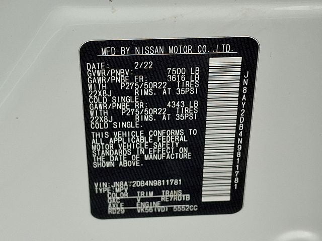 2022 Nissan Armada Platinum