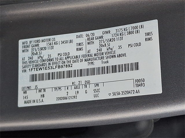 2020 Ford F-150 LARIAT