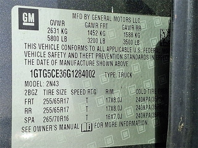 2016 GMC Canyon 2WD SLE