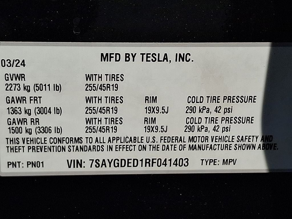 2024 Tesla Model Y Standard Range