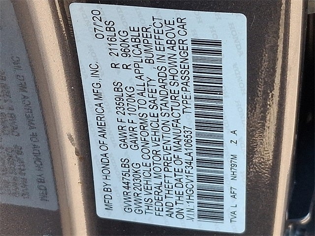 2020 Honda Accord Sport